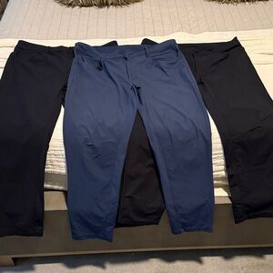 All in Motion Men's Black and Navy Chinos set of 3